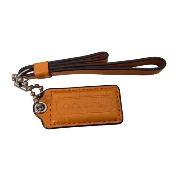 Large Coach Purse Tag Tan 2-1/4"x 1-1/8" - Picture 1 of 2